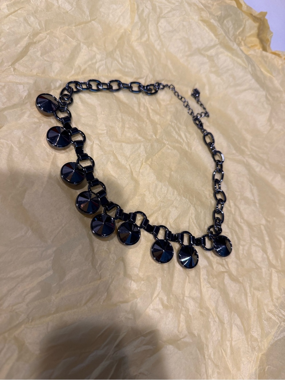 Premier Designs Black Faceted  Necklace-dual sided, bracelet & necklace